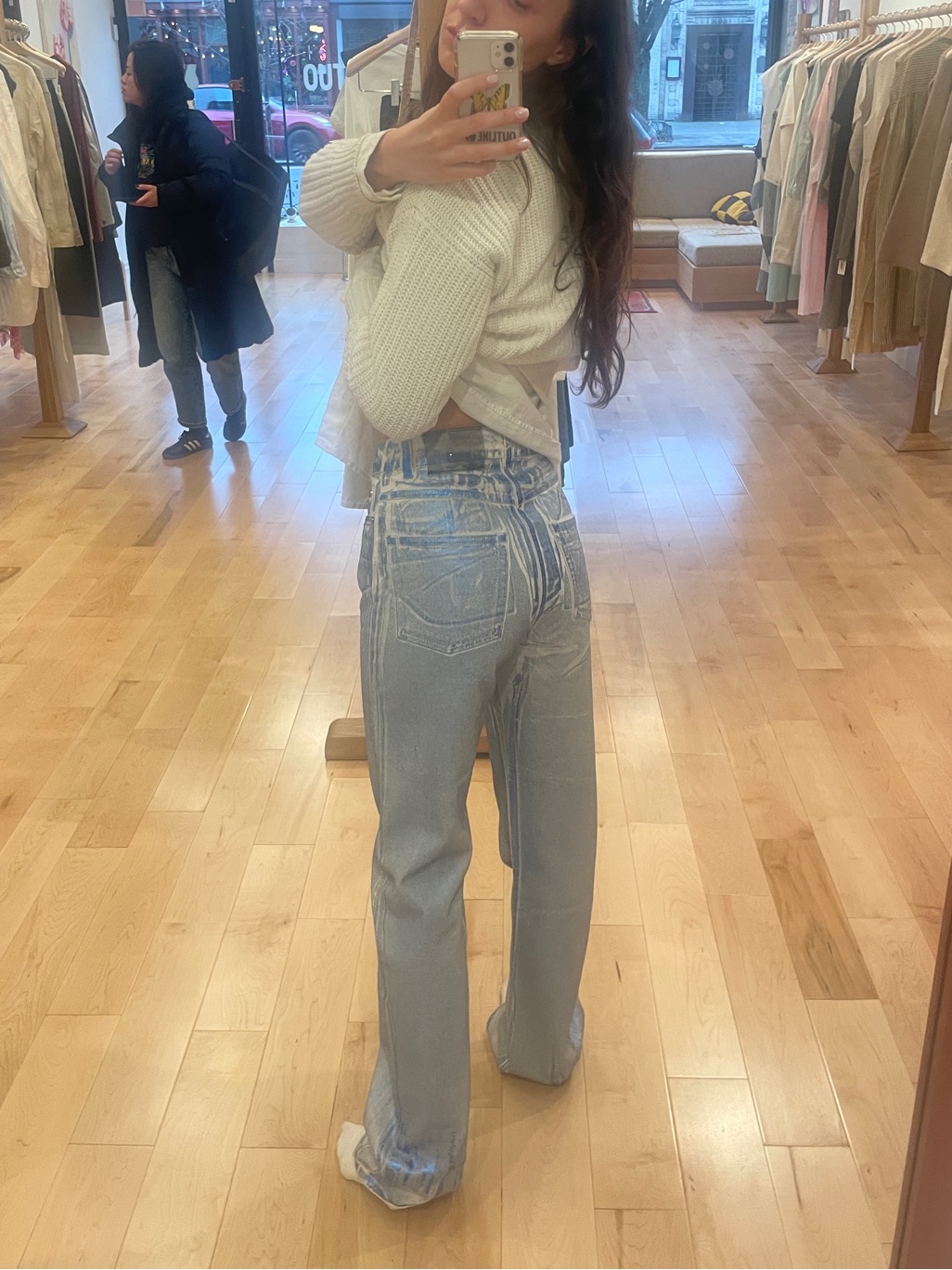 Our Legacy Spiral Cut Blue Foil Denim Jeans
